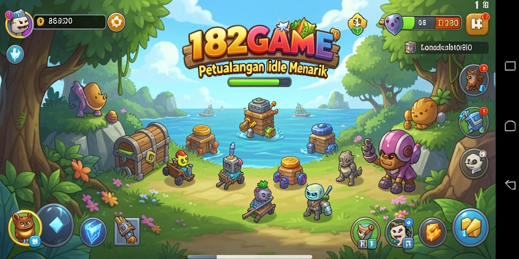 Screenshot utama 182GAME menampilkan gameplay Idle yang menarik dan seru.