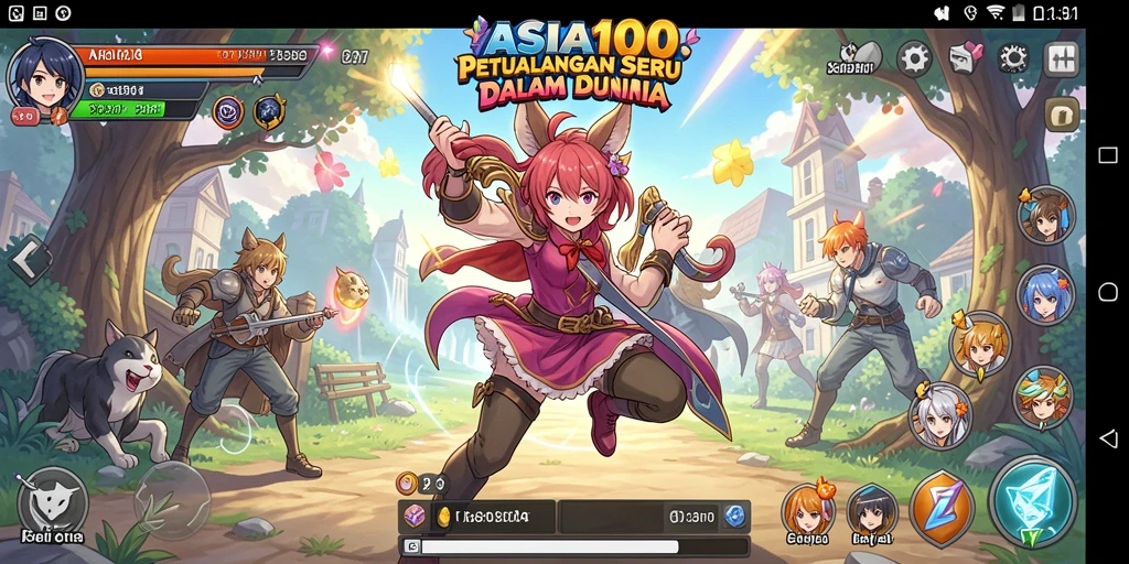 Gameplay menarik dari ASIA100 dengan karakter anime yang unik.