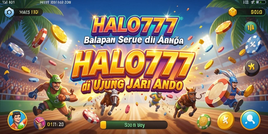 Tampilan gameplay balapan yang mendebarkan di HALO777.