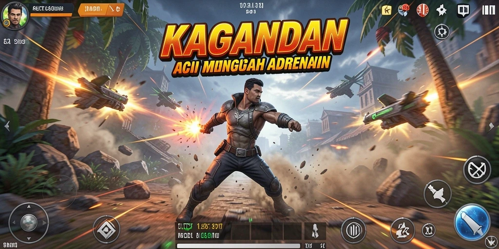 Tangkapan layar KAGANDAN memperlihatkan aksi seru di dalam permainan.