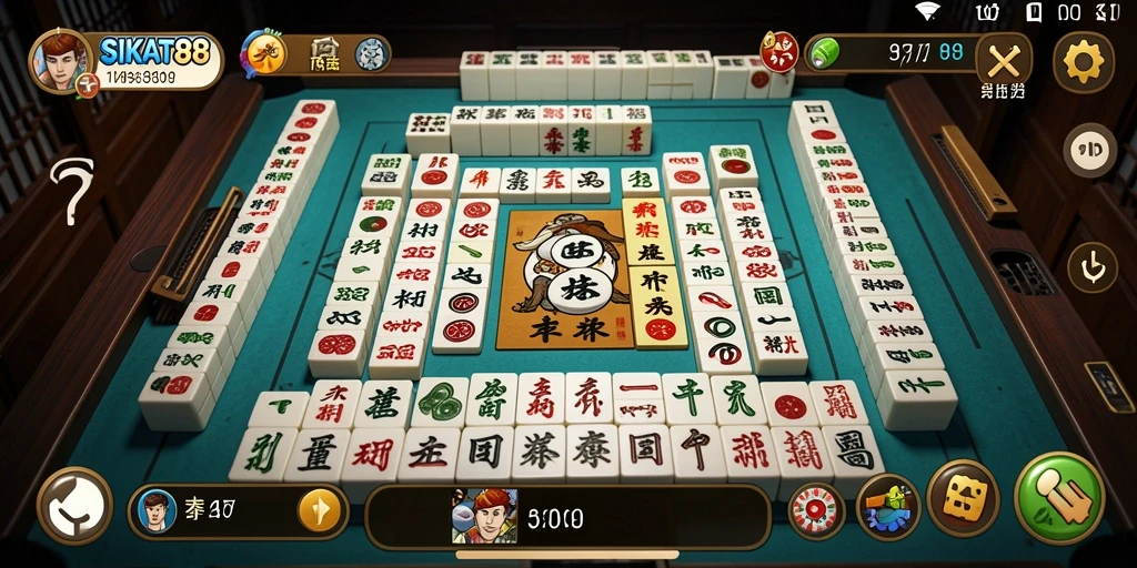 Screenshot utama SIKAT88 yang menampilkan gameplay Mahjong yang seru.