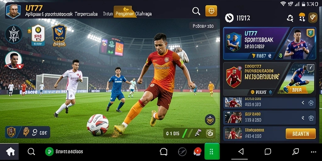 Screenshot UT77 menampilkan interface taruhan olahraga yang menarik.