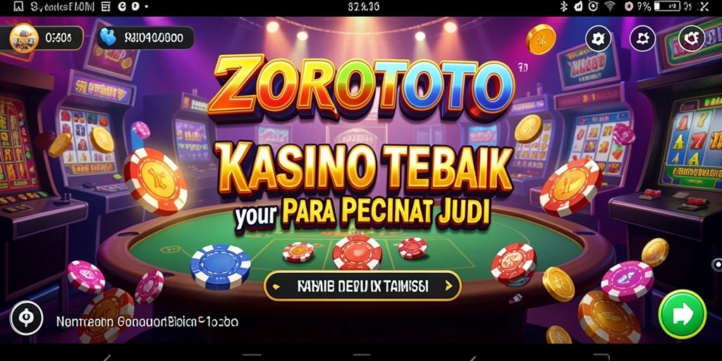 Tampilan gameplay seru di ZOROTOTO dengan berbagai permainan kasino.